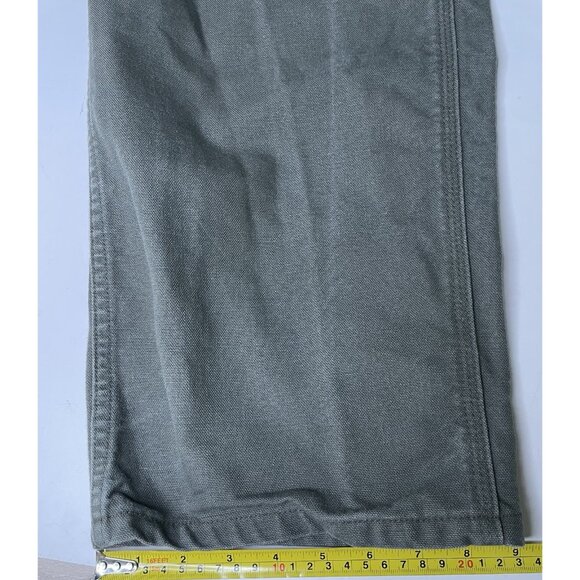 Vintage Carhartt Pants Mens 34x28 Green Dungaree B11 MOS Work Loose Carpenter - Picture 7 of 8